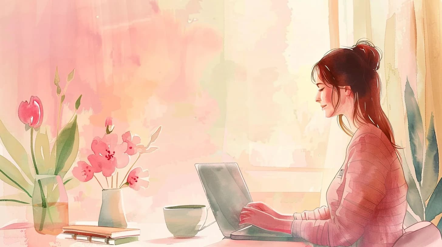 Dallas professional mom working from home